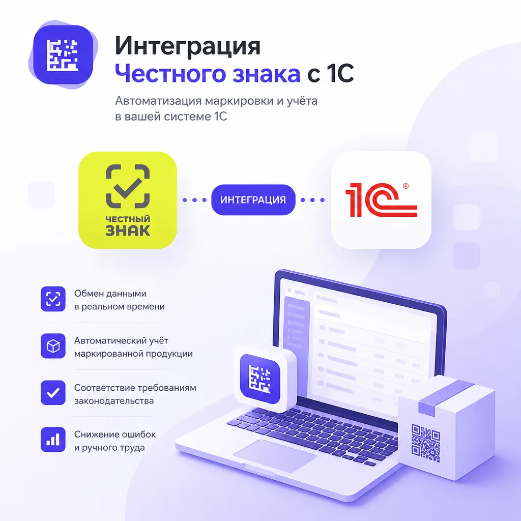Интеграция Честного знака с 1С: автоматизация маркировки без ошибок