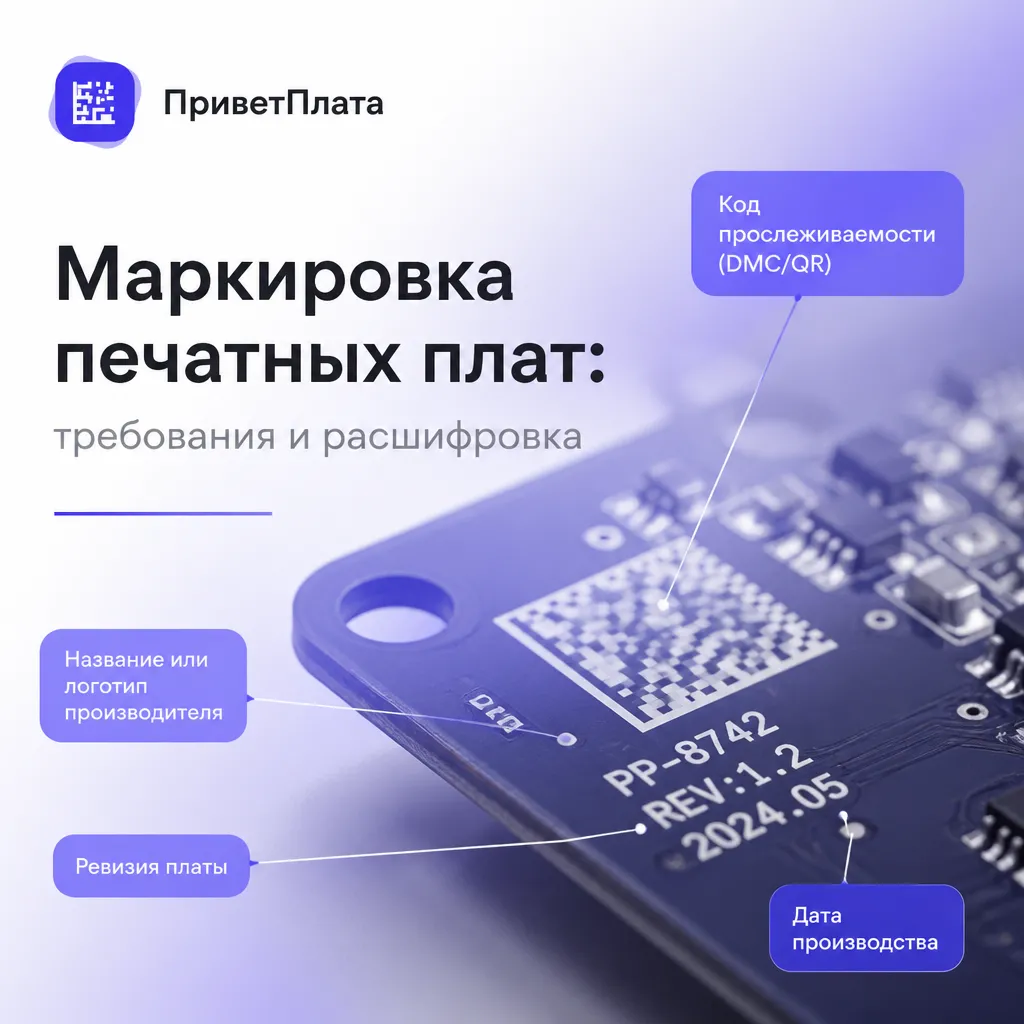 Маркировка печатных плат: требования ГОСТ, расшифровка и подключение к «Честному знаку»