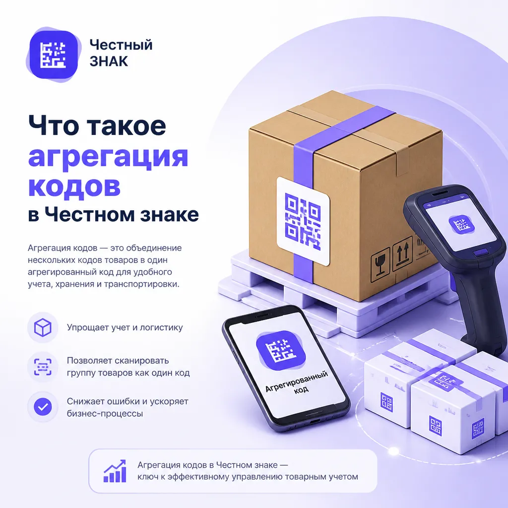 Агрегация кодов маркировки: что это и как работает в системе Честный знак