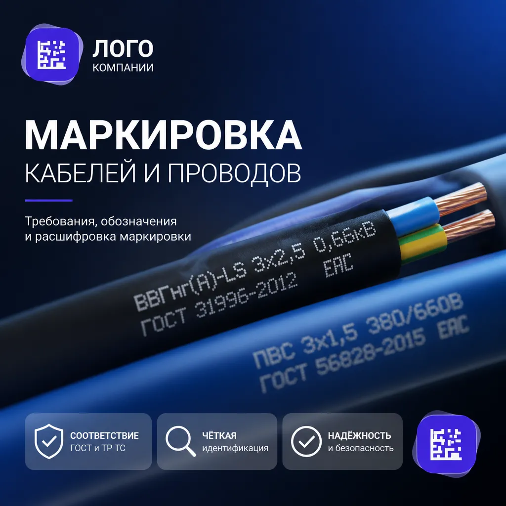 Маркировка кабелей и проводов