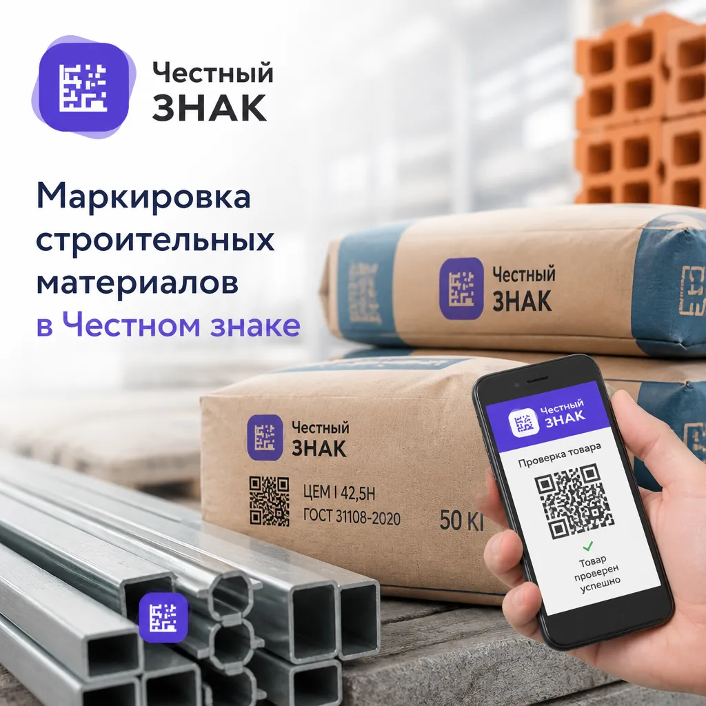 Маркировка строительных материалов в системе «Честный знак»