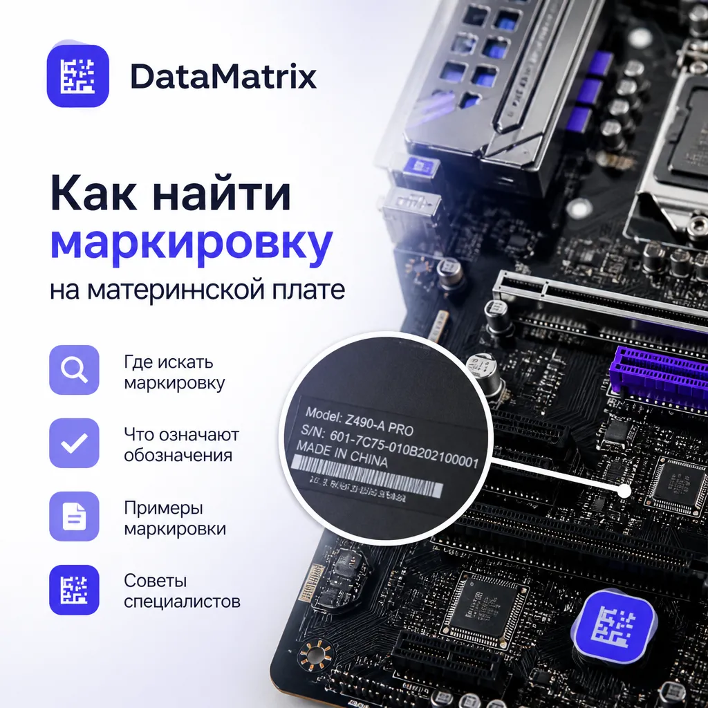 Как найти маркировку на материнской плате