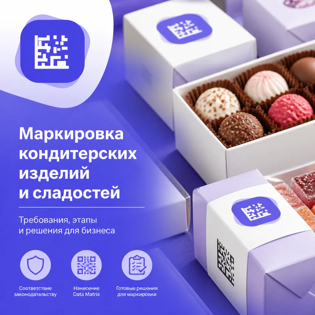 Маркировка кондитерских изделий и сладостей в системе «Честный знак»