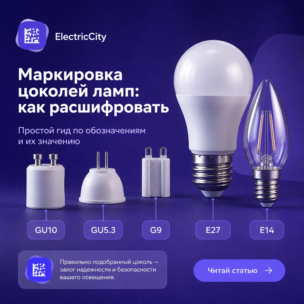 Основы маркировки цоколей: буквы и цифры