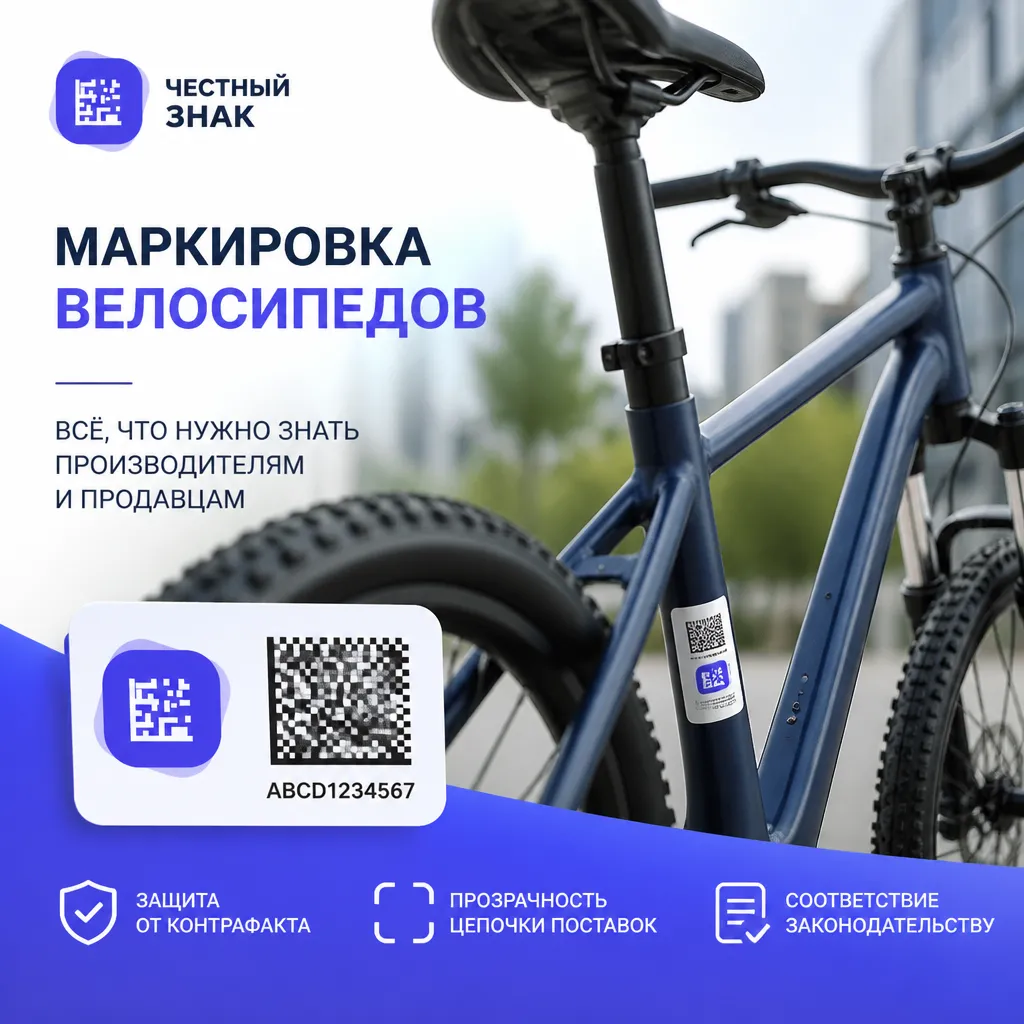 Маркировка велосипедов в системе «Честный знак»