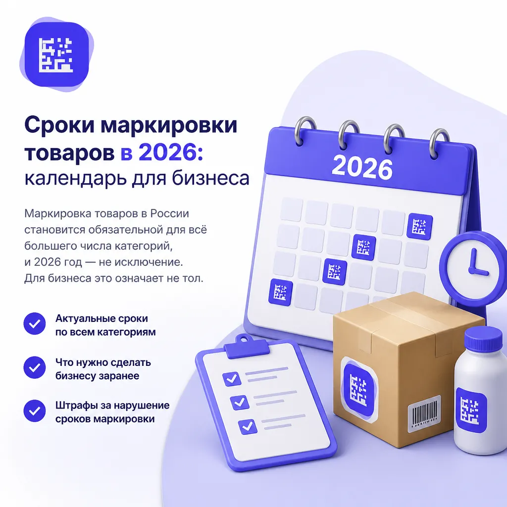 Сроки маркировки товаров в 2026: календарь для бизнеса - иллюстрация 1