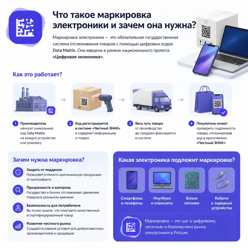 Маркировка электроники Честный знак