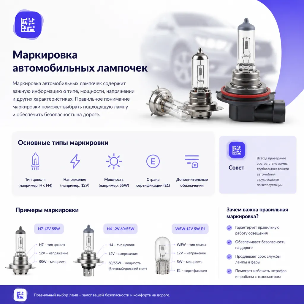 Маркировка автомобильных лампочек - иллюстрация 1