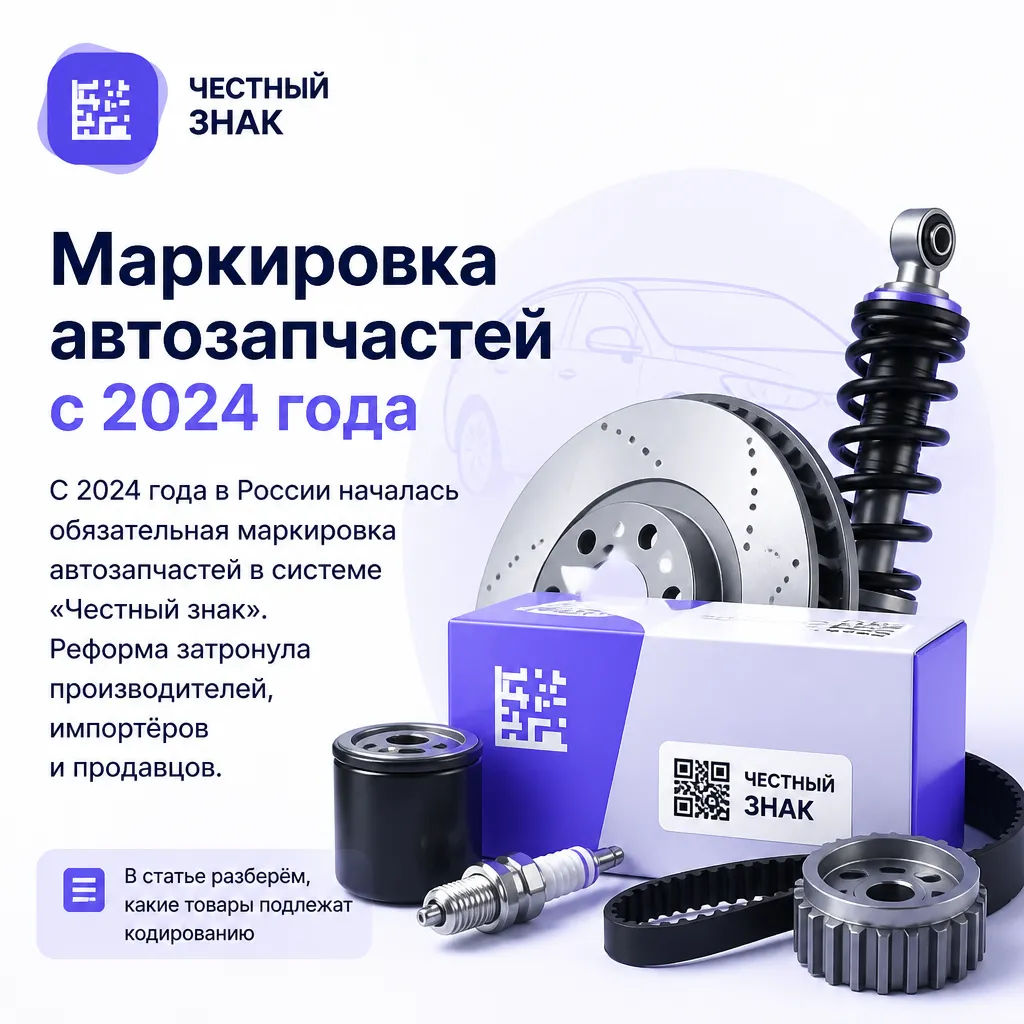 Маркировка автозапчастей в системе Честный знак