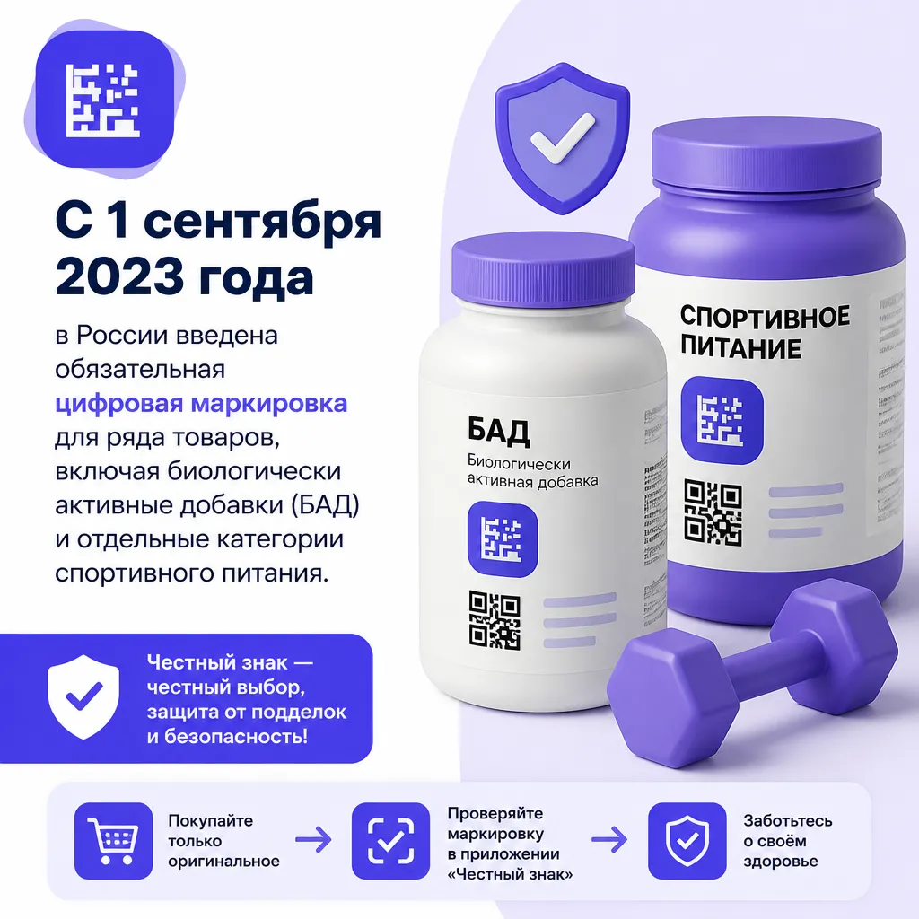 Маркировка спортивного питания и БАД - иллюстрация 1